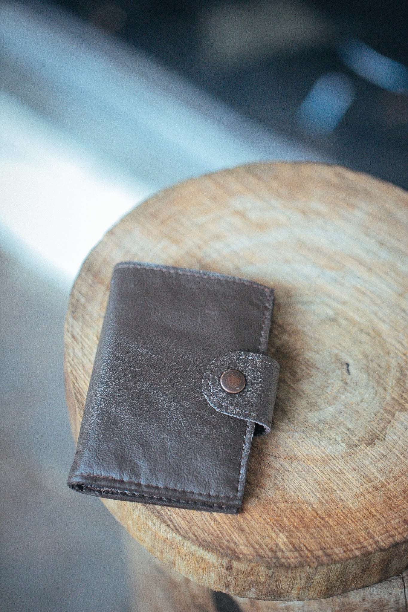 The Real McCaul Wallets Dark Brown The Andri Wallet - Cowhide Australian Made Australian Owned Genuine Leather Ladies Small Wallet- Made In Australia with Kangaroo and Cowhide