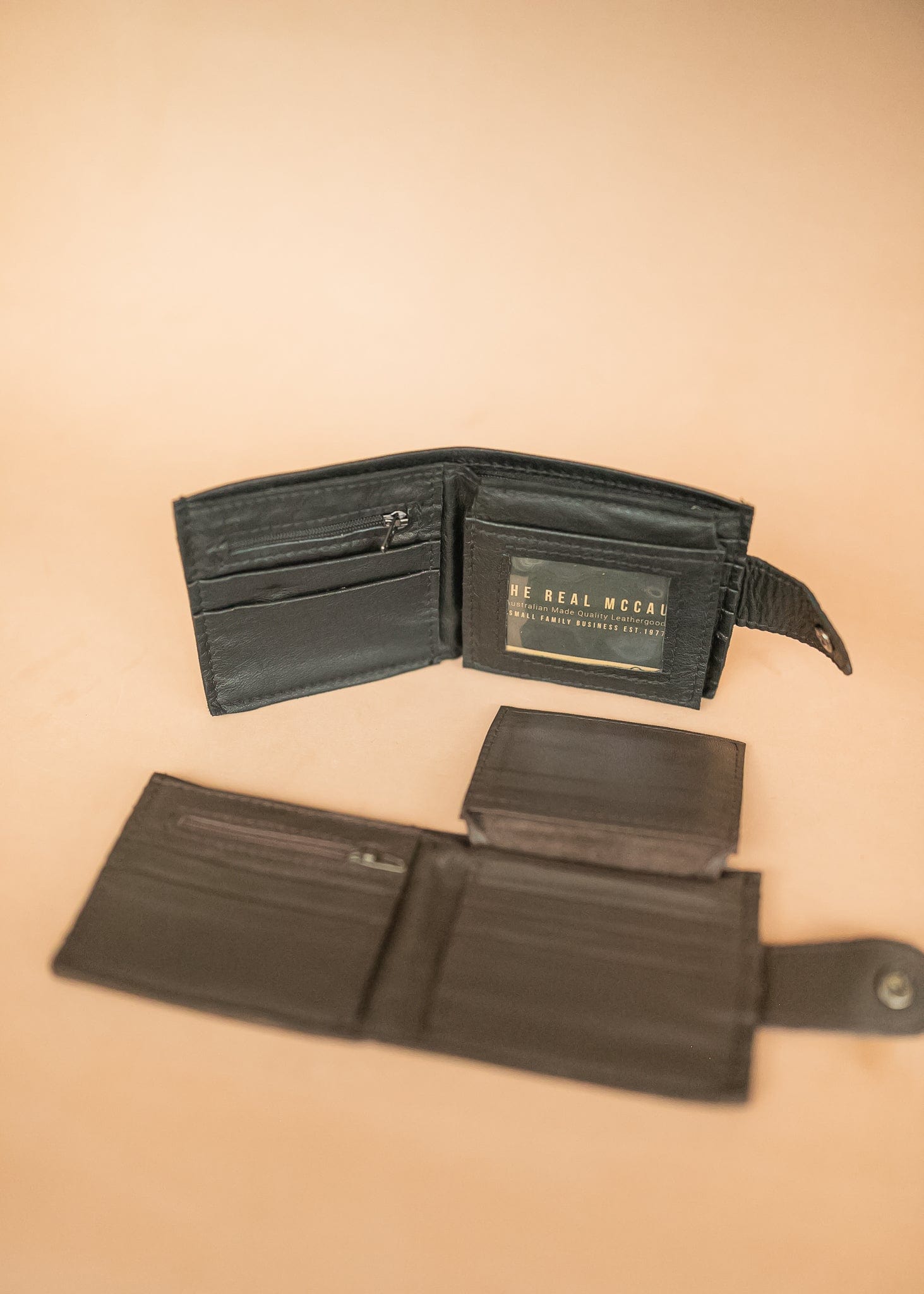 The Real McCaul Wallets Deluxe Men's Wallet - Cowhide Australian Made Australian Owned Leather Men's Wallet- Australian Made - Kangaroo & Cowhide