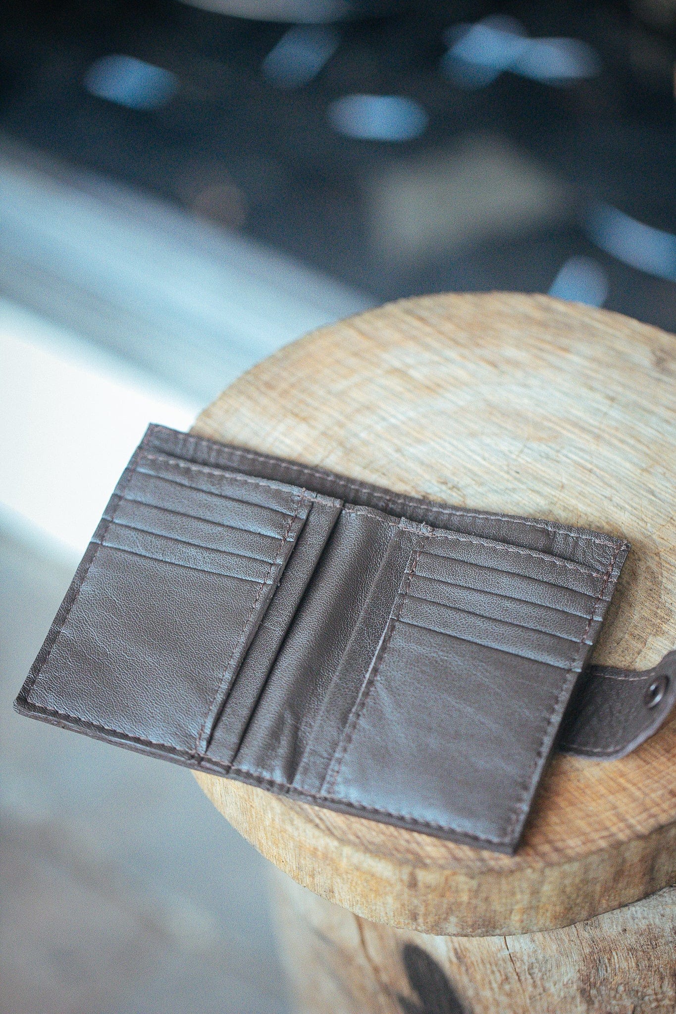 The Real McCaul Wallets The Andri Wallet - Cowhide Australian Made Australian Owned Genuine Leather Ladies Small Wallet- Made In Australia with Kangaroo and Cowhide