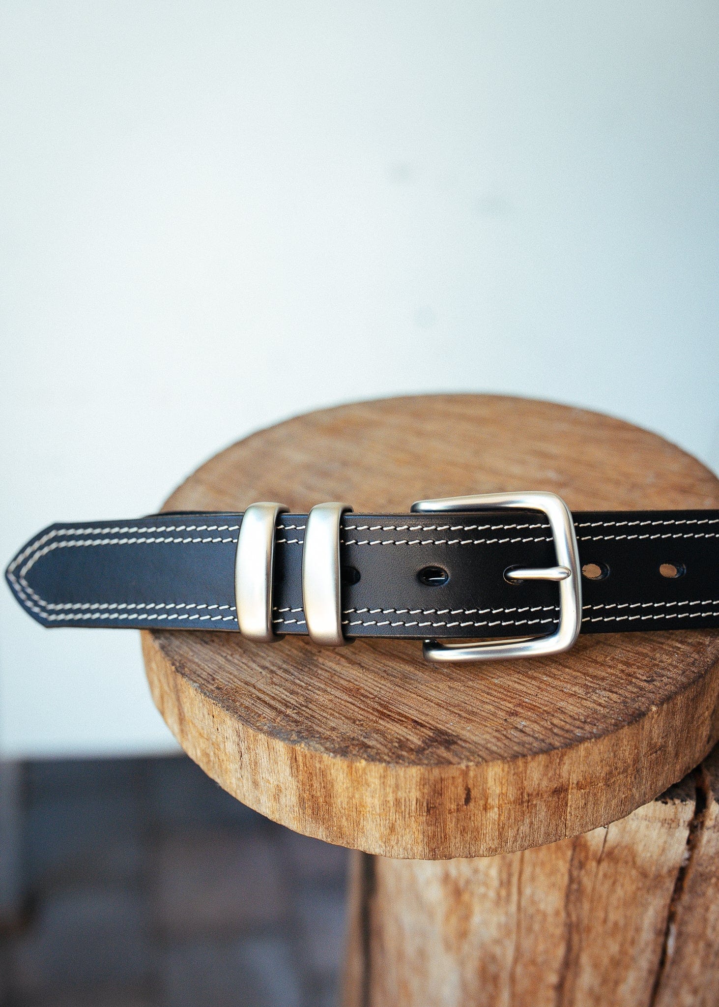 Black Leather Belt 38mm, 1 cheapest 1/2