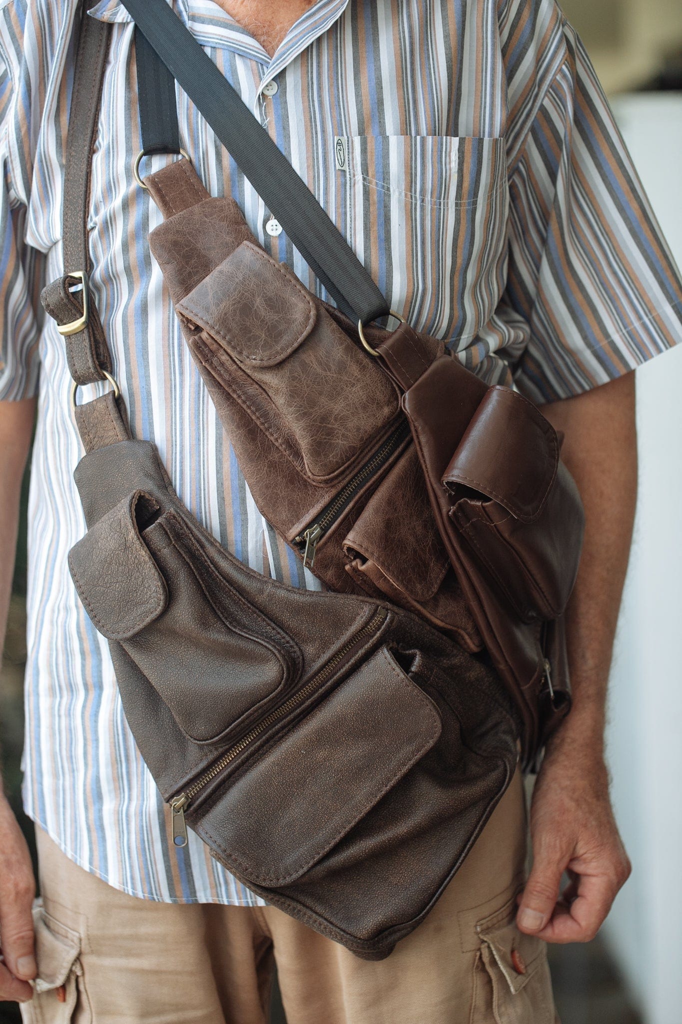 Men's Soft Distressed Italian Leather Sling Bag Men's - Etsy