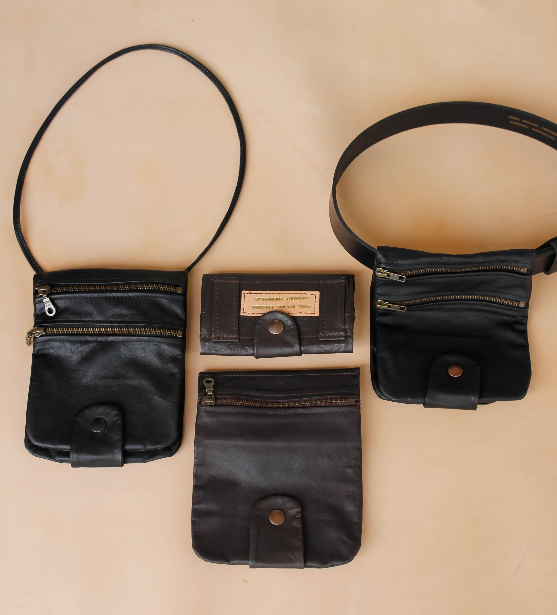 Australian Made Leather Multi-Wallet Travel Belt Pouch (Kangaroo)