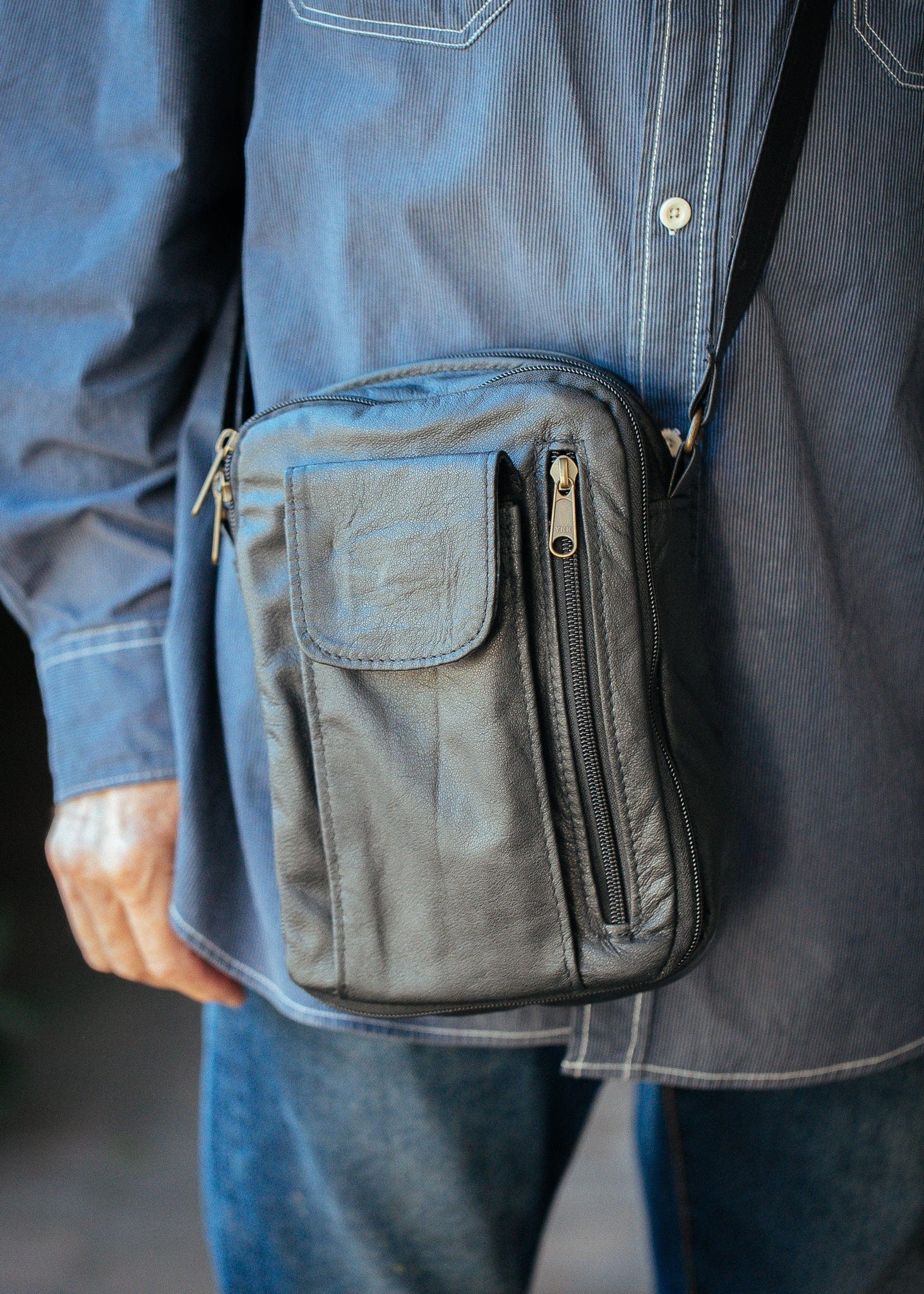 Gray hot sale man bag