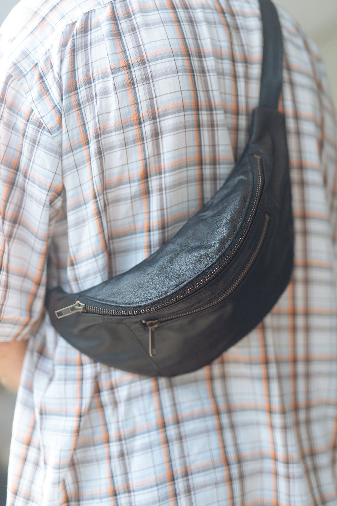 Bum bag leather clearance black